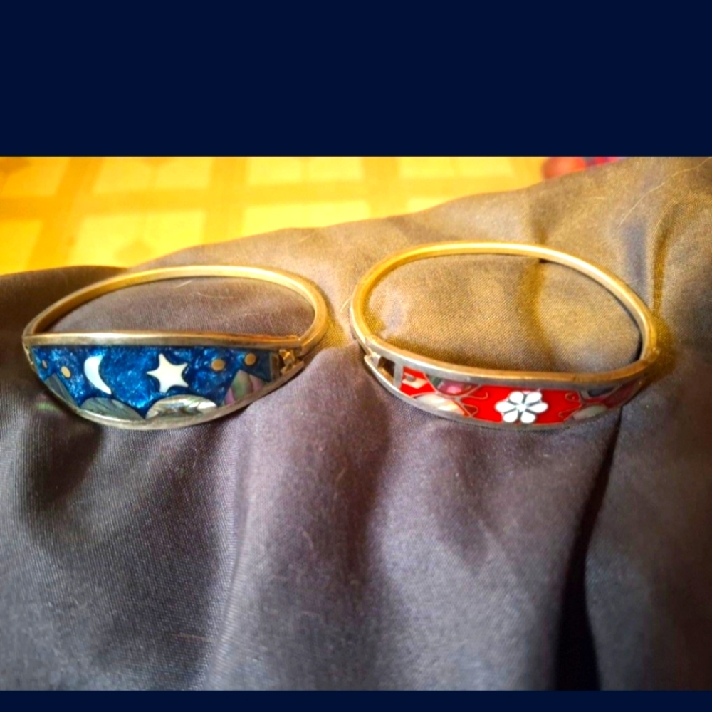Two Vintage Sterling Bracelets